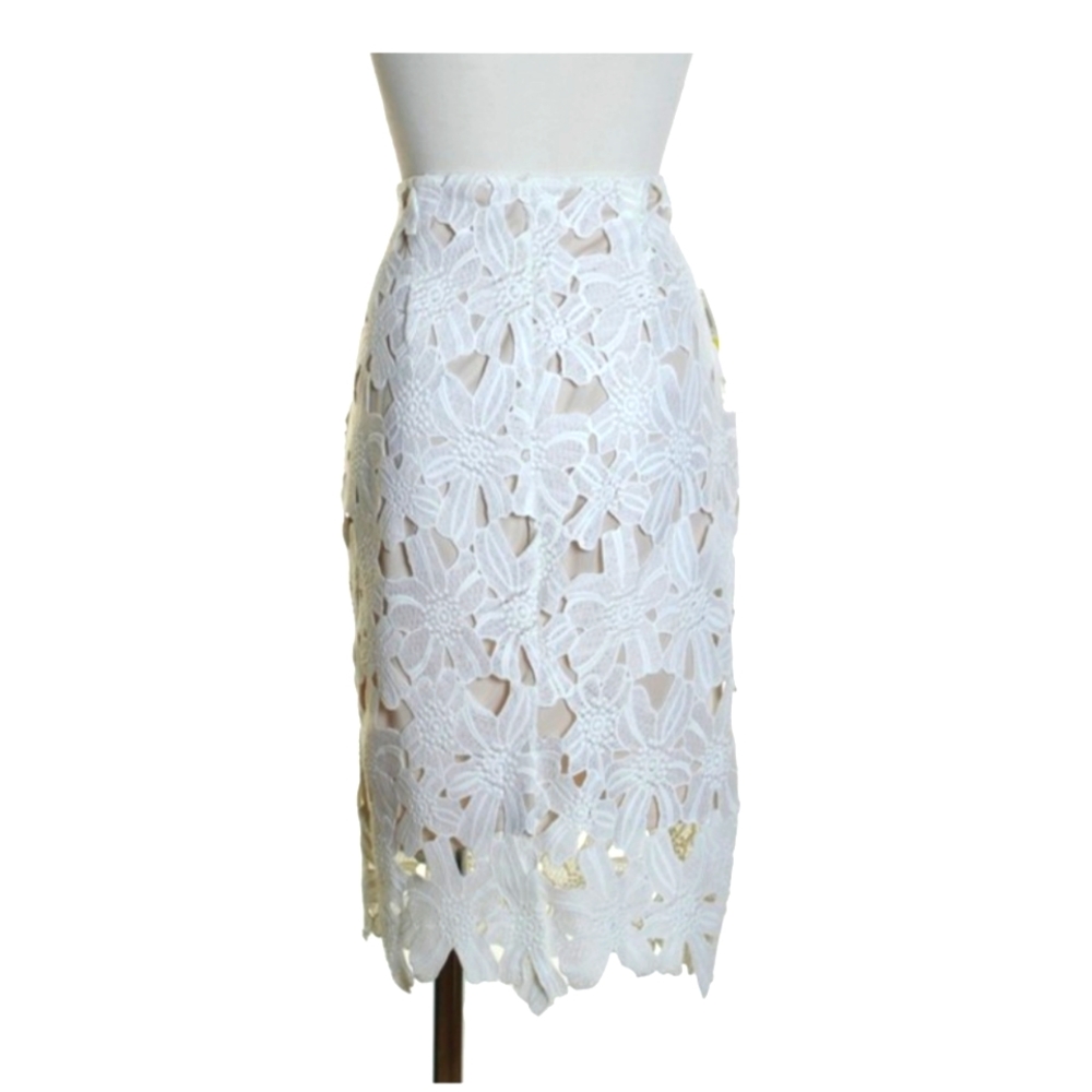 Bar III Lace Pencil Skirt